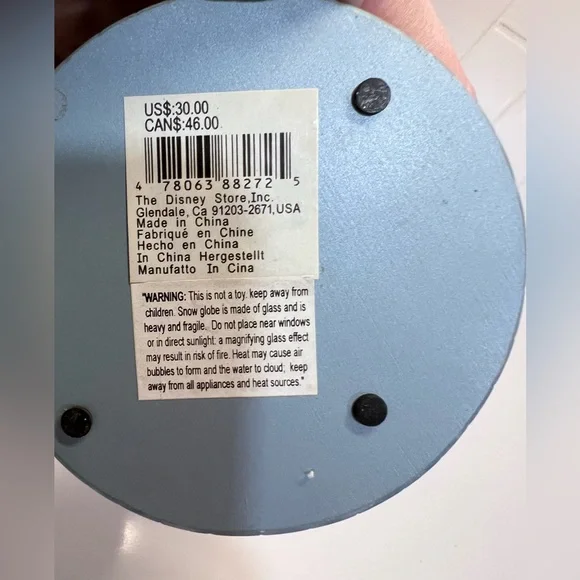 Snow Globe Mickey And Minnie Mouse Dancing Ice Skating Silver 2002 - Picture 3 of 3